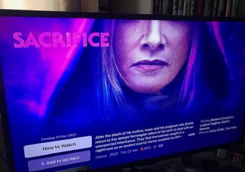 Screenshot: Sacrifice available to watch on Apple TV