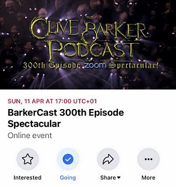 Screenshot: Clive Barker Podcast 300th episode