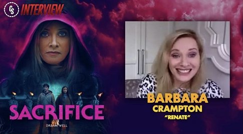 Screenshot: Barbara Crampton interview for Sacrifice movie