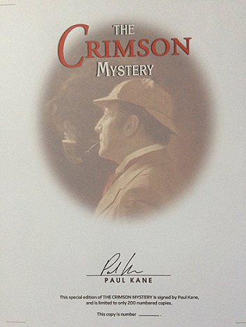 Signing sheet, The Crimson Mystery, Paul Kane
