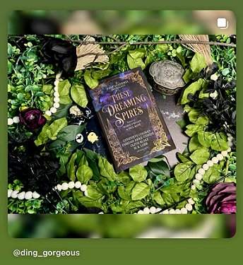 photograph showing a copy of These Dreaming Spires, edited by Marie O'Regan and Paul Kane, lying on a bed of leaves
