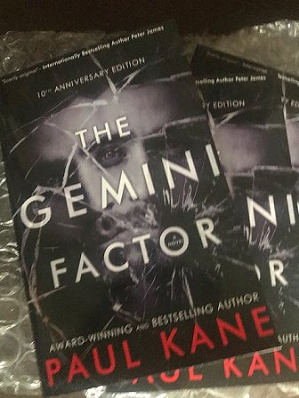 Contributor copies of 10th Anniversary edition of The Gemini Factor by Paul Kane