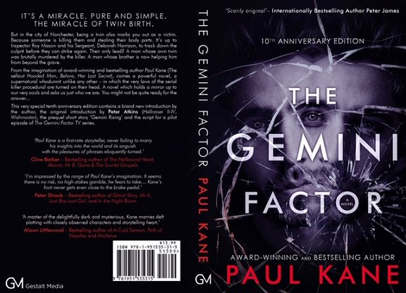 wraparound cover image for The Gemini Factor (10th Anniversary edition) by Paul Kane