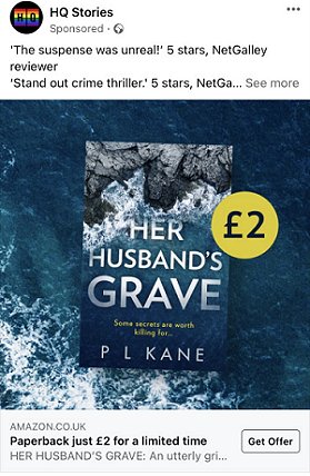 HQ stories ad for Her Husband's Grave by Paul Kane