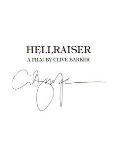 Hellraiser Script, signed