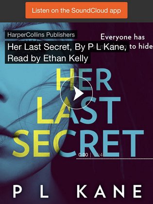 Audiobook cover for Her Last Secret by P L Kane