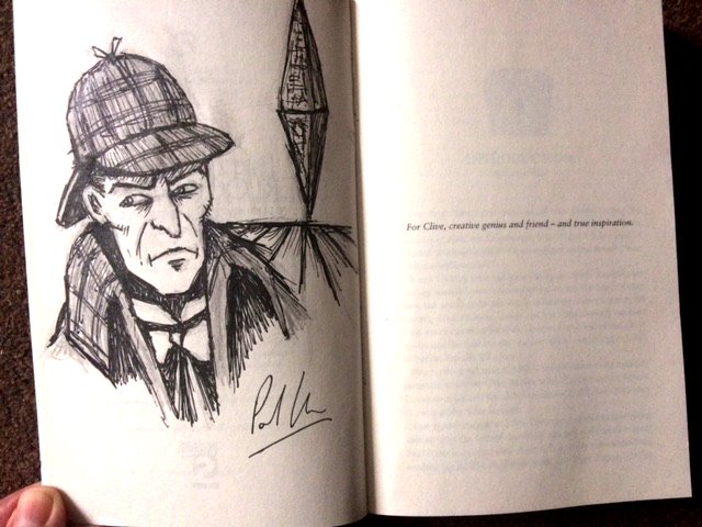 Sherlock Holmes remarque in a copy of 'Sherlock Holmes and the Servants of Hell' by Paul Kane