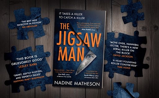 Banner ad for The Jigsaw Man by Nadine Matheson