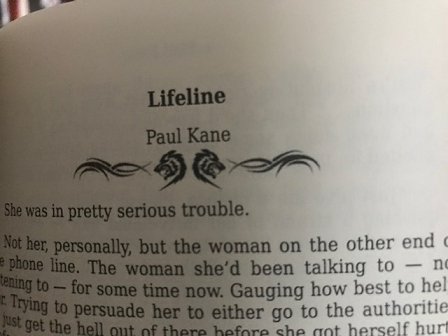 Title page for 'Lifeline' by Paul Kane