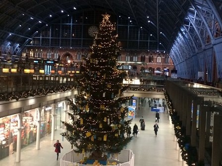 Christmas tree, 2014, St. Pancras International station