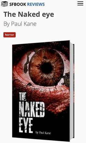 Screenshot: SF Book Reviews - The Naked Eye by Paul Kane