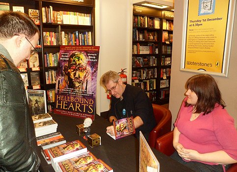 Paul Kane and Marie O'Regansigning copies of Hellbound Hearts at Waterstone's, Nottingham
