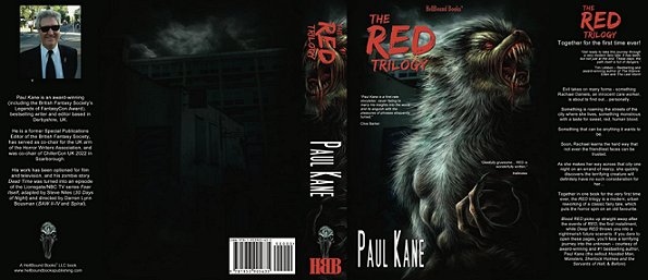 Image showing the wraparound dustjacket for the hardback edition of The RED Trilogy by Paul Kane