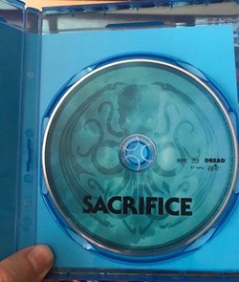 Cthulhu design on disc in Sacrifice Blu-Ray