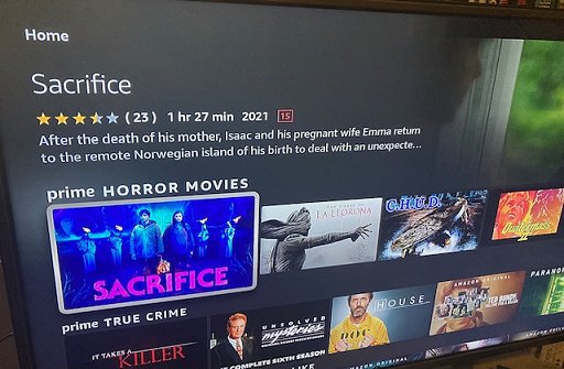 TV Screen image: Sacrifice on Amazon Prime