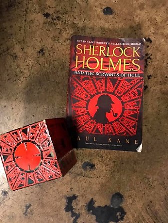 Puzzle box and Sherlock Holmes and the Servants of Hell, by Paul Kane