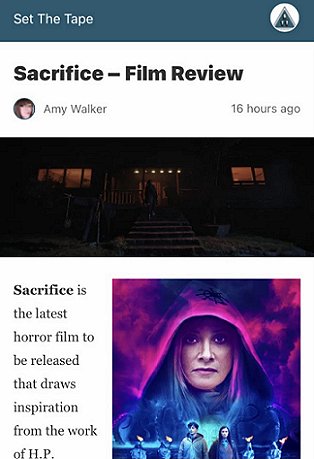 Screenshot: Set the Tape Sacrifice review