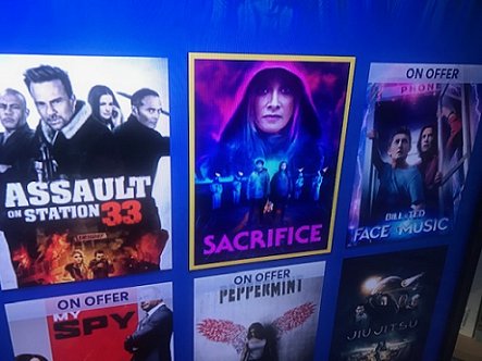 Screenshot: Sacrifice poster on Sky Store