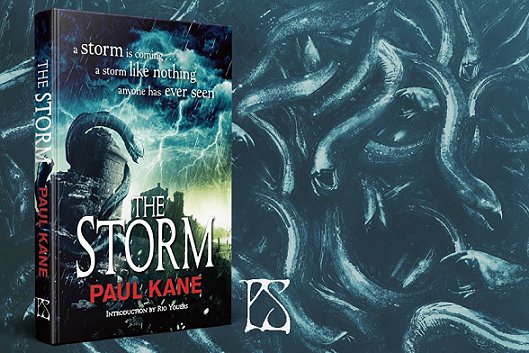 Storm, by Paul Kane, book cover and endpaper background