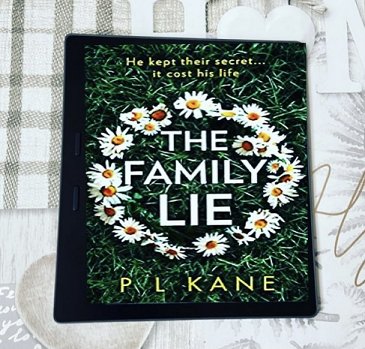 Tablet screen image: The Family Lie by P L Kane
