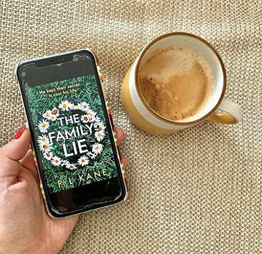 Mobile phone display: The Family Lie by P L Kane