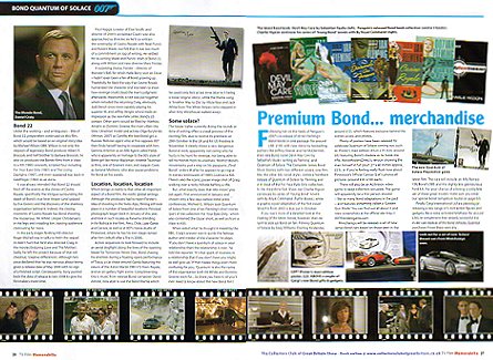 TV and Film Memorabilia, Quantum of Solace article, Paul Kane