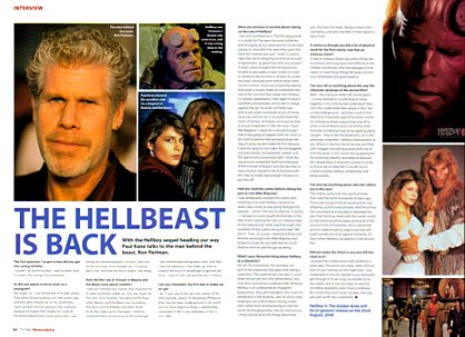 Ron Perlman article, TV and Film memorabilia