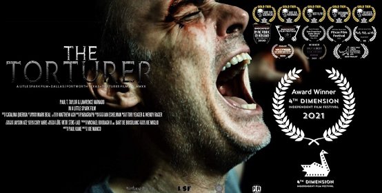 Poster for film The Torturer, showing a man's screaming face