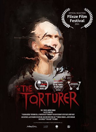 Torturer film poster, featuring Flixze Film Festival official selection laurel