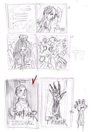 sketches for Torturer poster