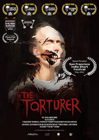 Poster: The Torturer, showing film festival laurels