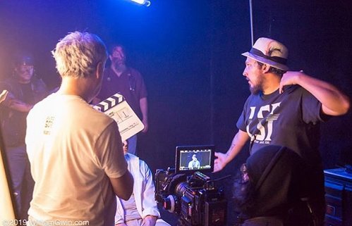Joe Manco on set