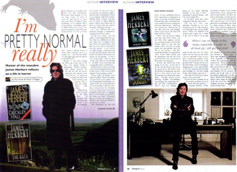 Writers' Forum, James Herbert article