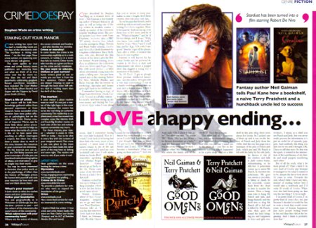 Writers Forum, Neil Gaiman article