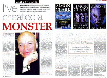 Writers' Forum, Simon Clark piece