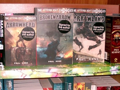 Arrowland Chronicles display, Waterstones, Burton