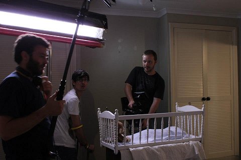 Cot scene, Wind Chimes shoot