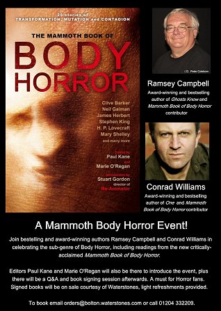 Mammoth Book of Body Horror event, Bolton