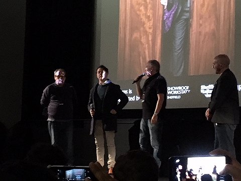 L to R: Adam Tandy, Reece Shearsmith, Steve Pemberton and organiser Robert Nevitt