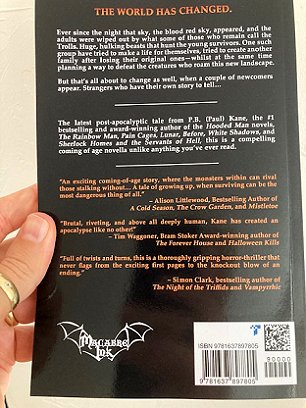 Back cover of book: Coming of Age by P B Kane