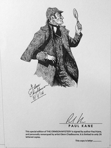 Glenn Chadbourne remarque - The Crimson Mystery by Paul Kane