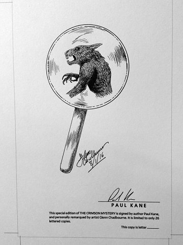 Glenn Chadbourne remarque - The Crimson Mystery by Paul Kane