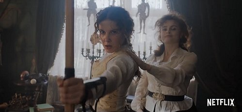 Millie Bobby Brown and Helena Bonham Carter