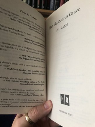 Title page inside Her Husband's Grave by P L Kane