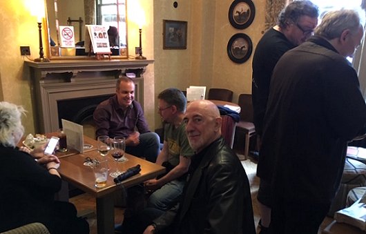HWA UK Chapter pub meet - Barbie Wilde, Dan Coxon, Peter Mark May, Tim Dry, Steve Shaw, Sean Hogan