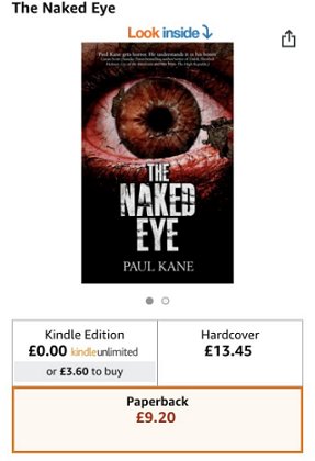 Screenshot: The Naked Eye by Paul Kane on Amazon