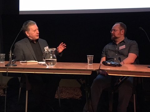 L to R: Barry Forshaw and Stuart MacBride