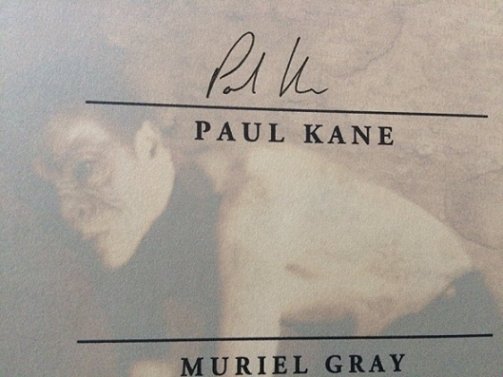 Signing sheet for Shadowcasting, by Paul Kane