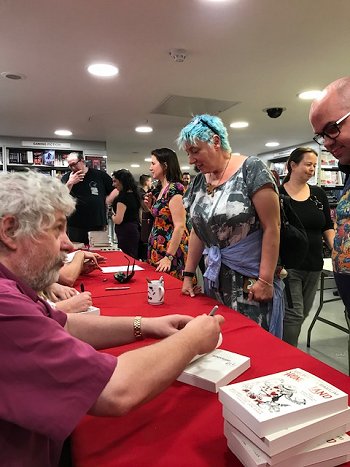 Robert Shearman signing copies of Wonderland